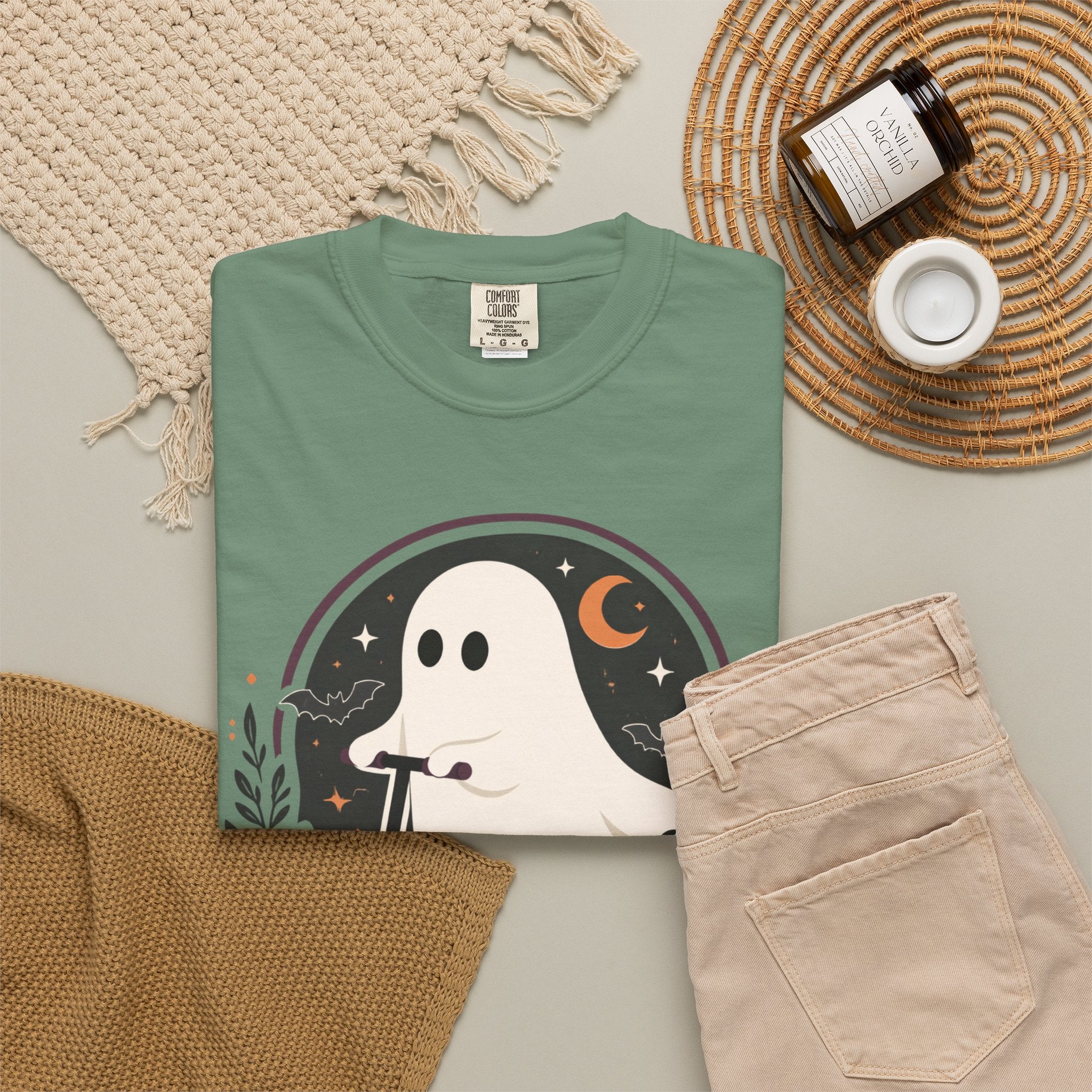Ghost Scooter T‑Shirt — "Off to Regulate Some Spooky Emotions" Halloween Tee