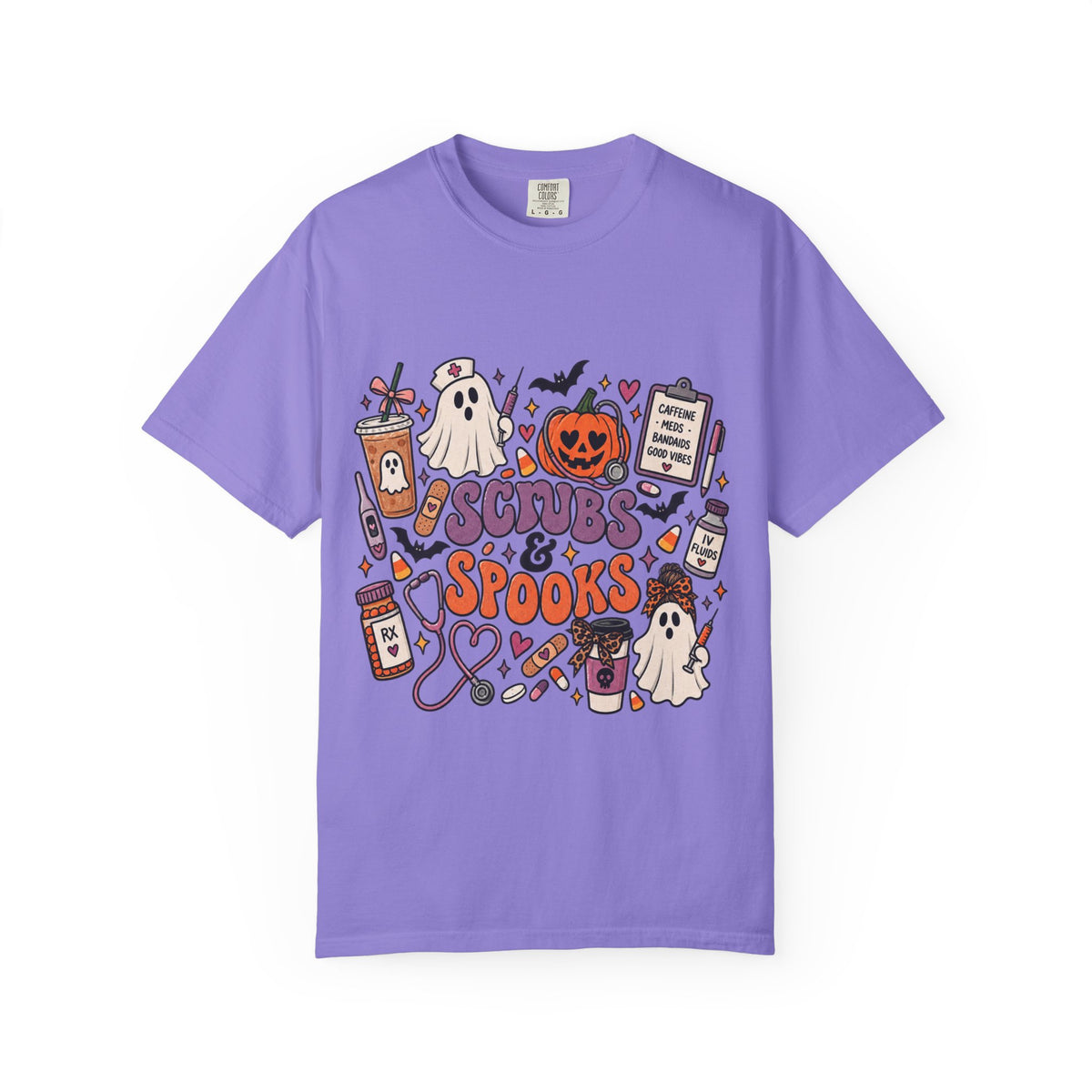 Halloween Sips & Spooks T-Shirt — Cute Coffee Ghosts Pumpkin Graphic Tee