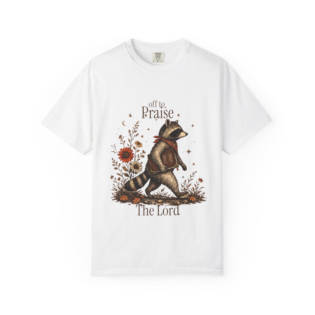 Praise the Lord Raccoon T-Shirt — Faith Graphic Tee