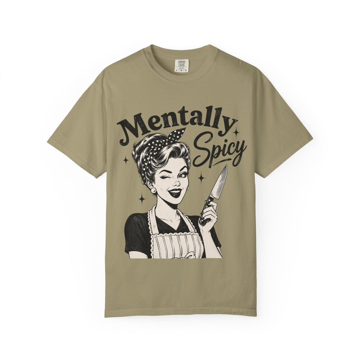 Mentally Spicy T-Shirt — Retro Pinup Chef Graphic Tee