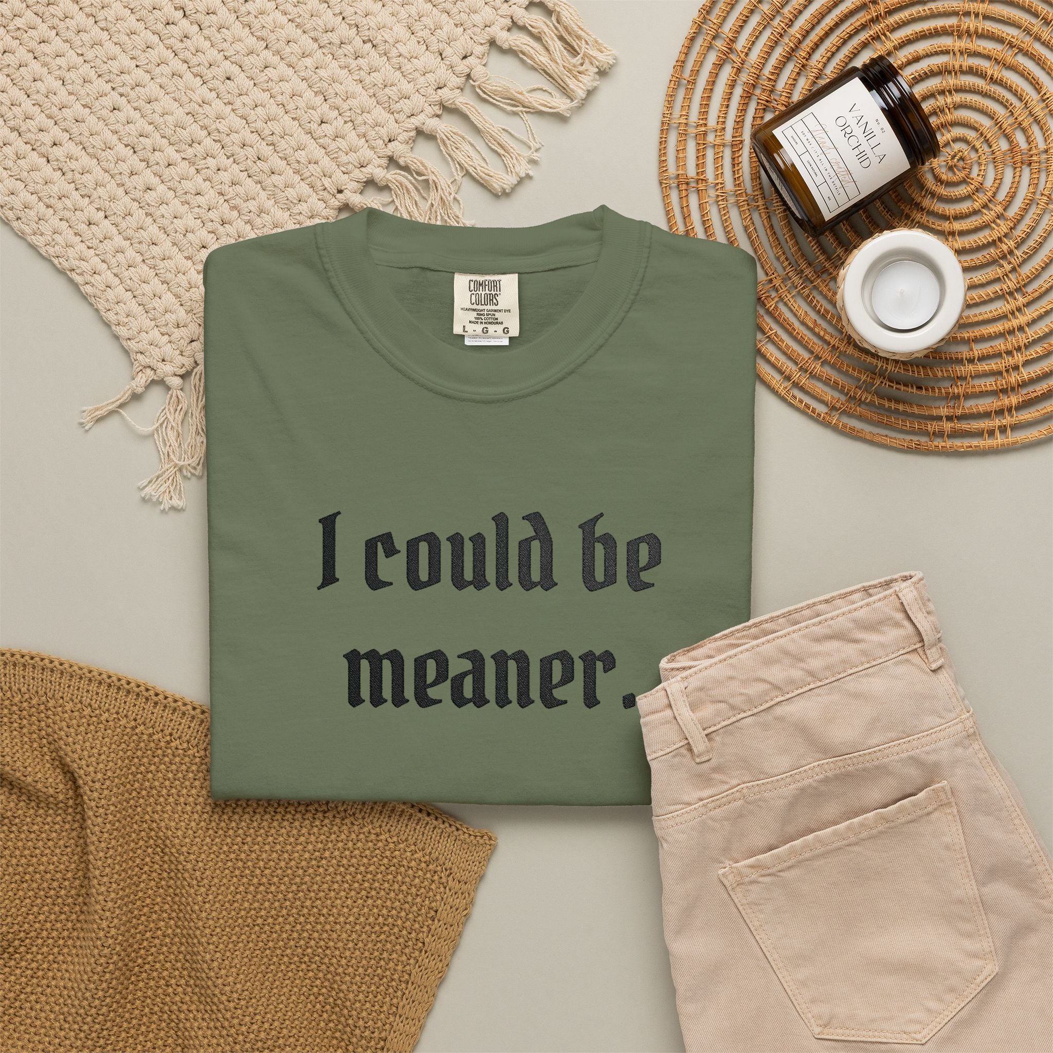 I Could Be Meaner T-Shirt — Funny Goth Quote Tee