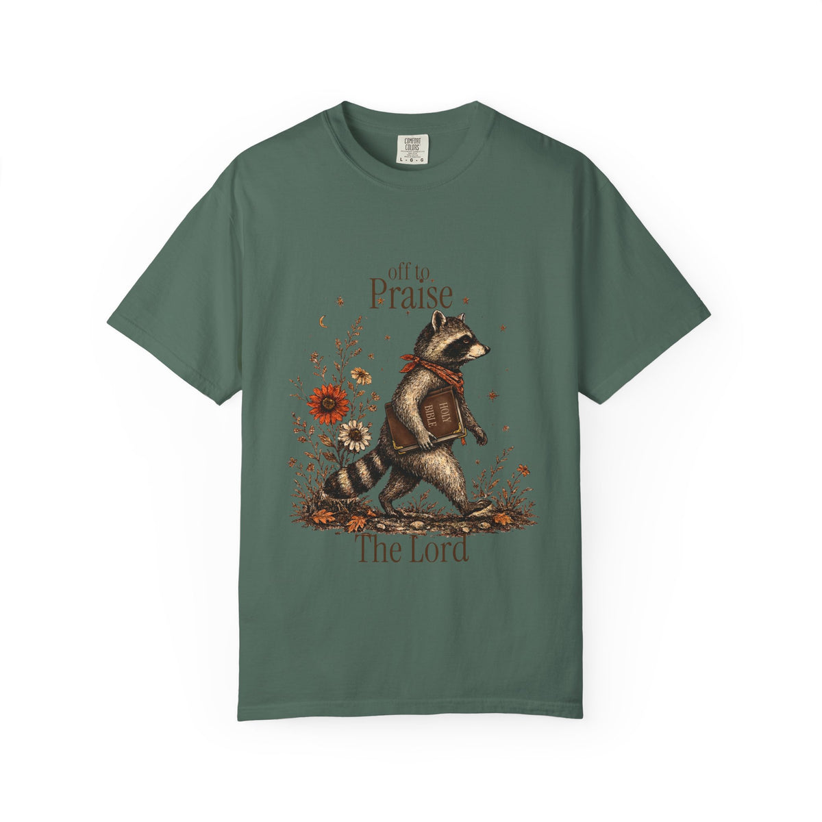 Praise the Lord Raccoon T-Shirt — Faith Graphic Tee
