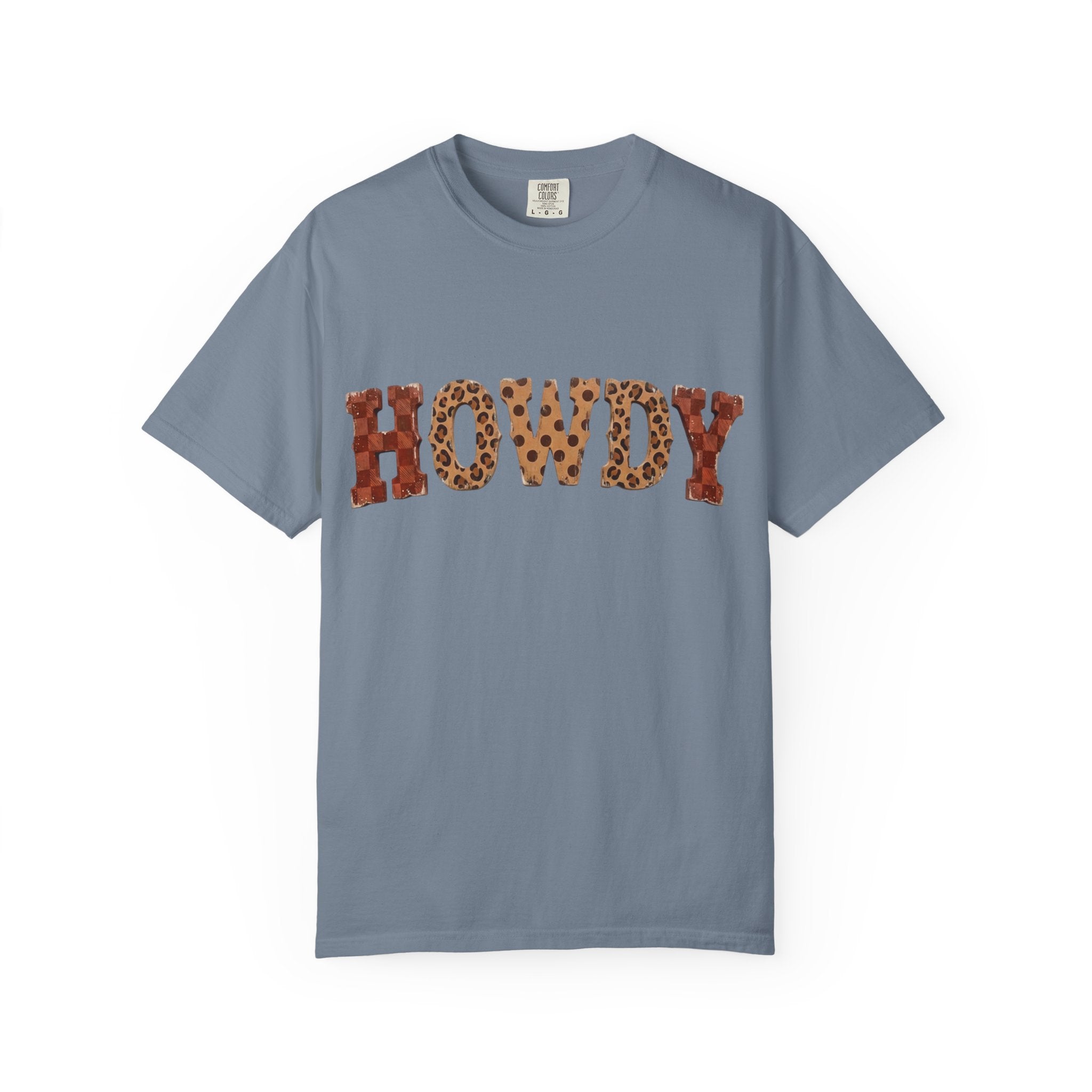 Howdy Leopard Print Tee — Western Graphic Cotton T‑Shirt