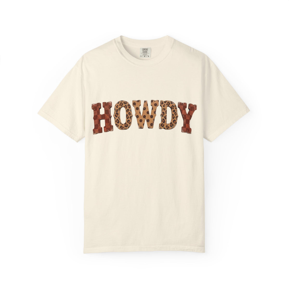 Howdy Leopard Print Tee — Western Graphic Cotton T‑Shirt