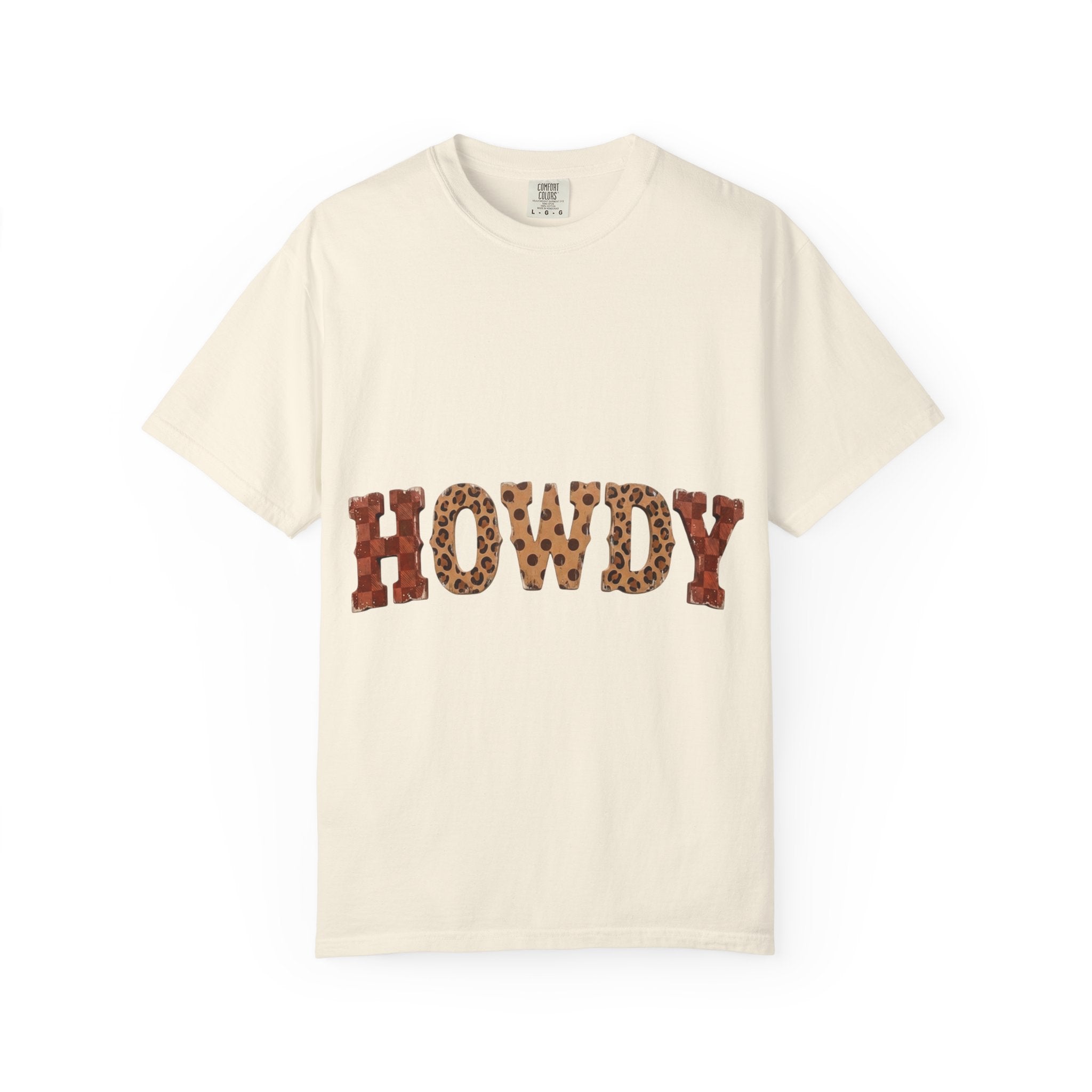 Howdy Leopard Print Tee — Western Graphic Cotton T‑Shirt