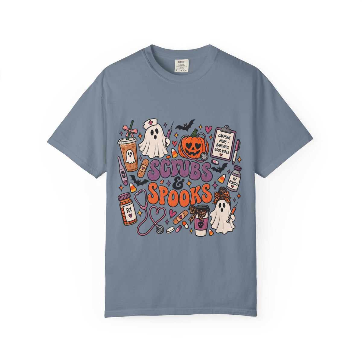 Halloween Sips & Spooks T-Shirt — Cute Coffee Ghosts Pumpkin Graphic Tee