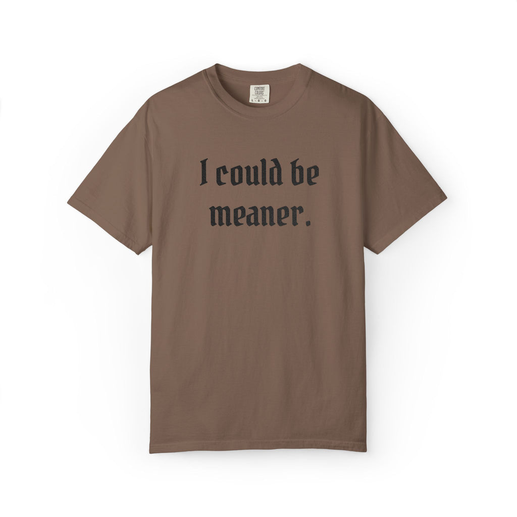I Could Be Meaner T-Shirt — Funny Goth Quote Tee