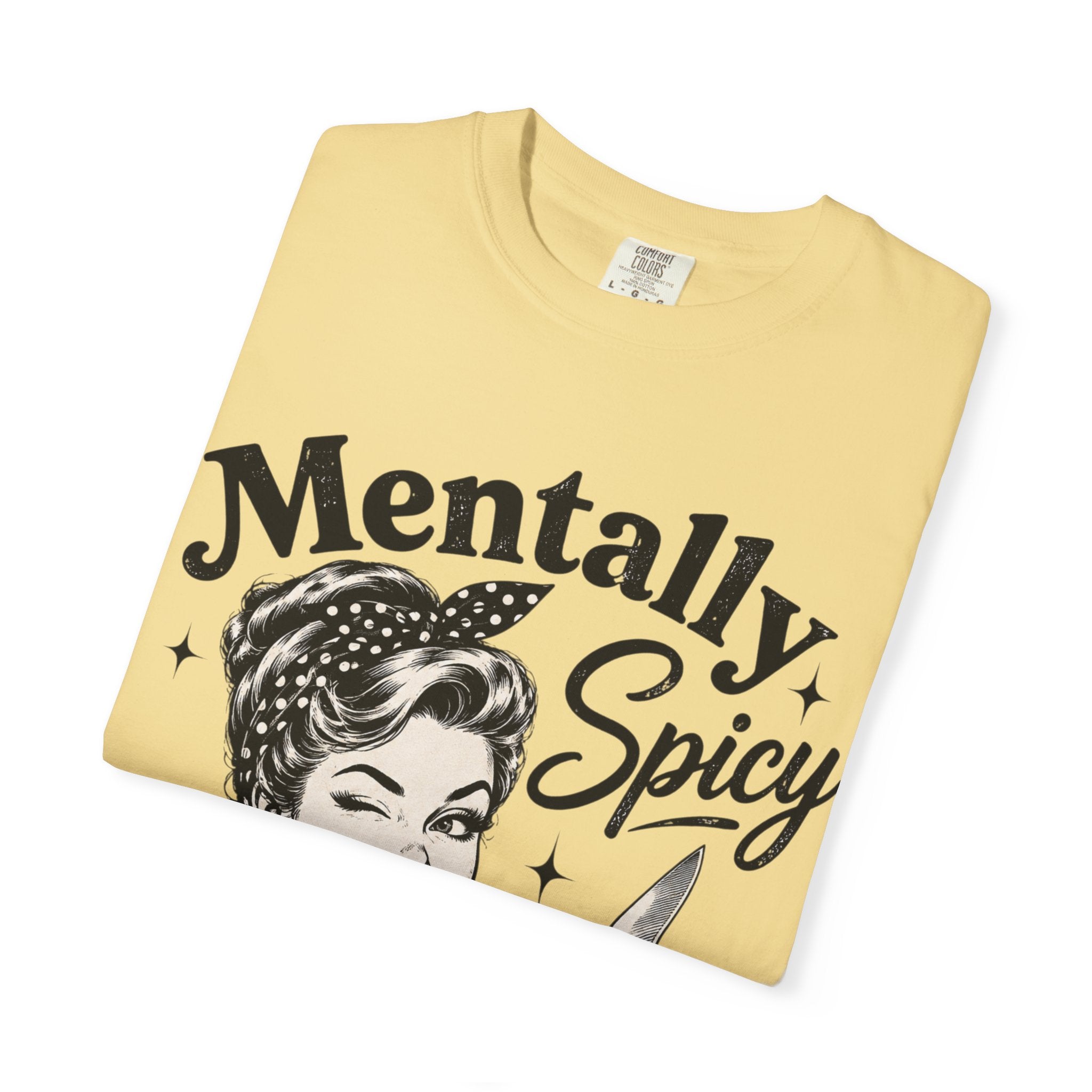 Mentally Spicy T-Shirt — Retro Pinup Chef Graphic Tee