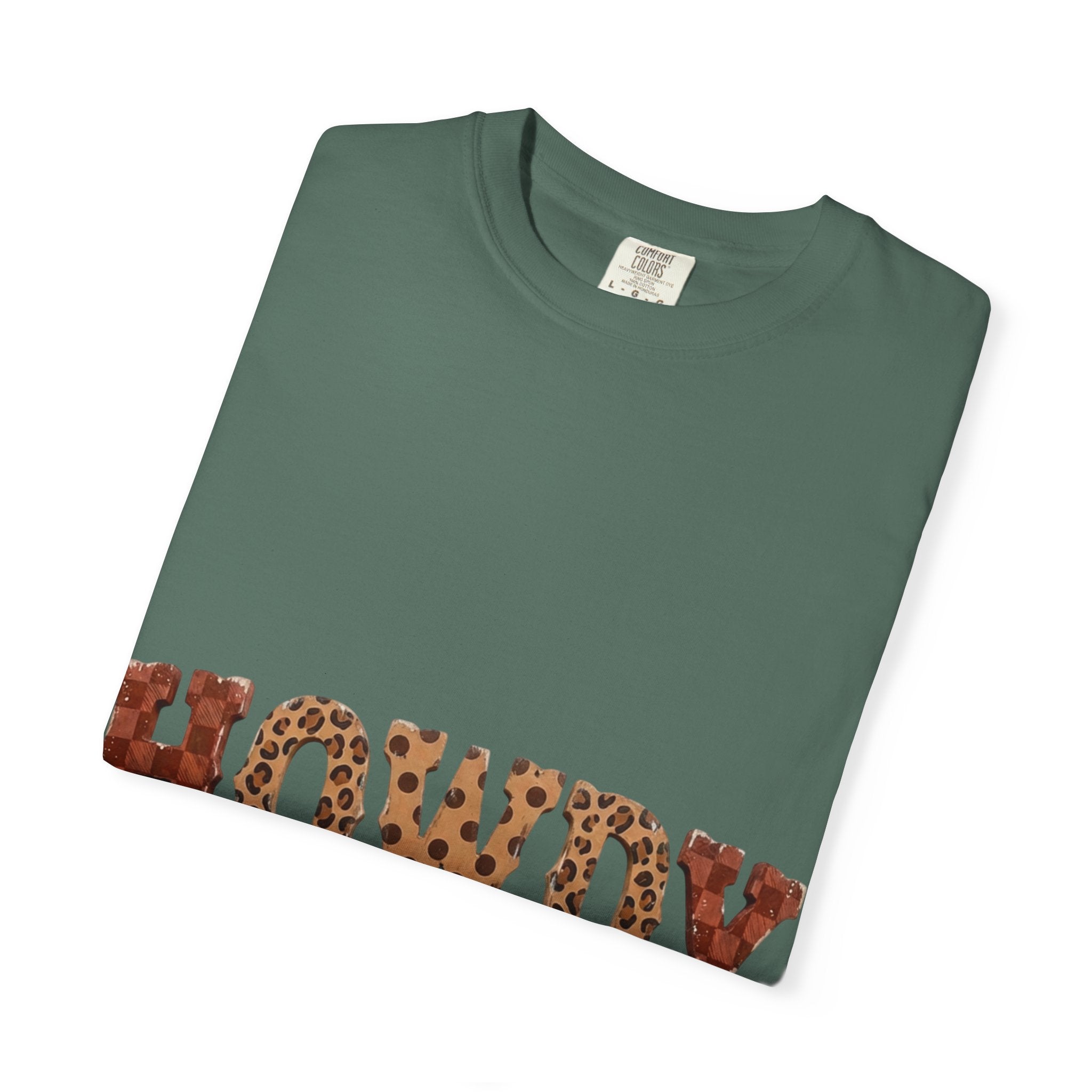 Howdy Leopard Print Tee — Western Graphic Cotton T‑Shirt