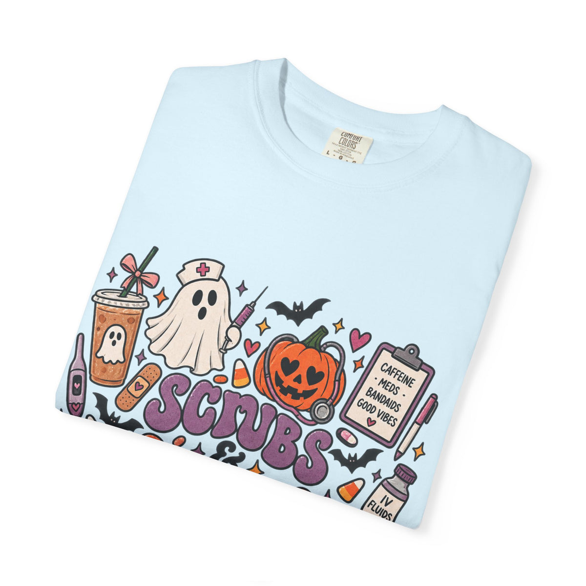 Halloween Sips & Spooks T-Shirt — Cute Coffee Ghosts Pumpkin Graphic Tee