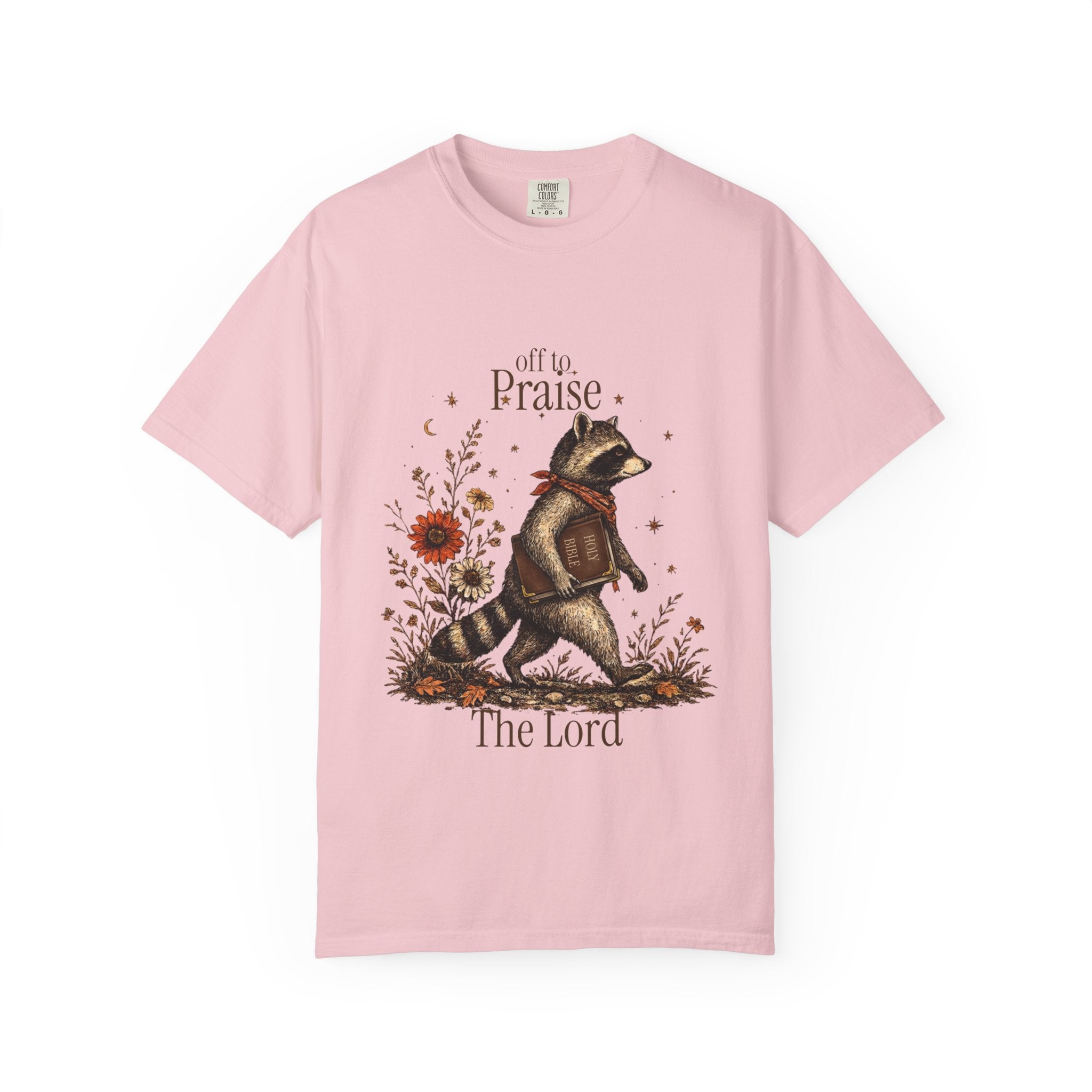 Praise the Lord Raccoon T-Shirt — Faith Graphic Tee