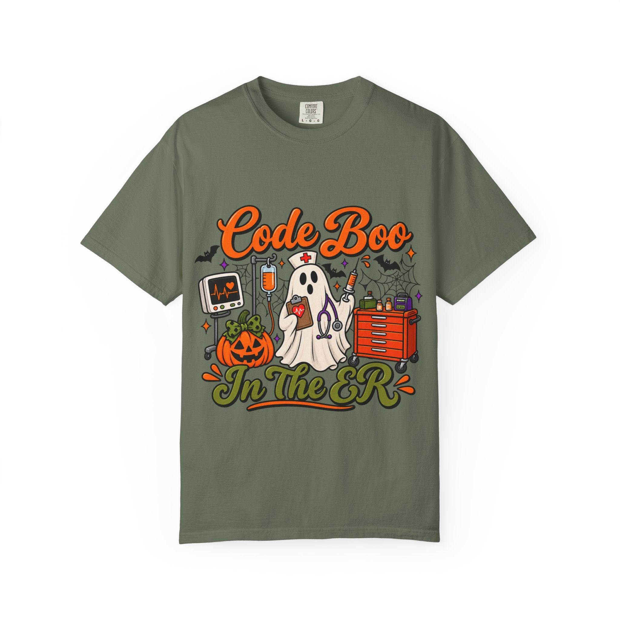 Code Boo in the ER T-Shirt — Halloween Nurse/EMT Medical Tee
