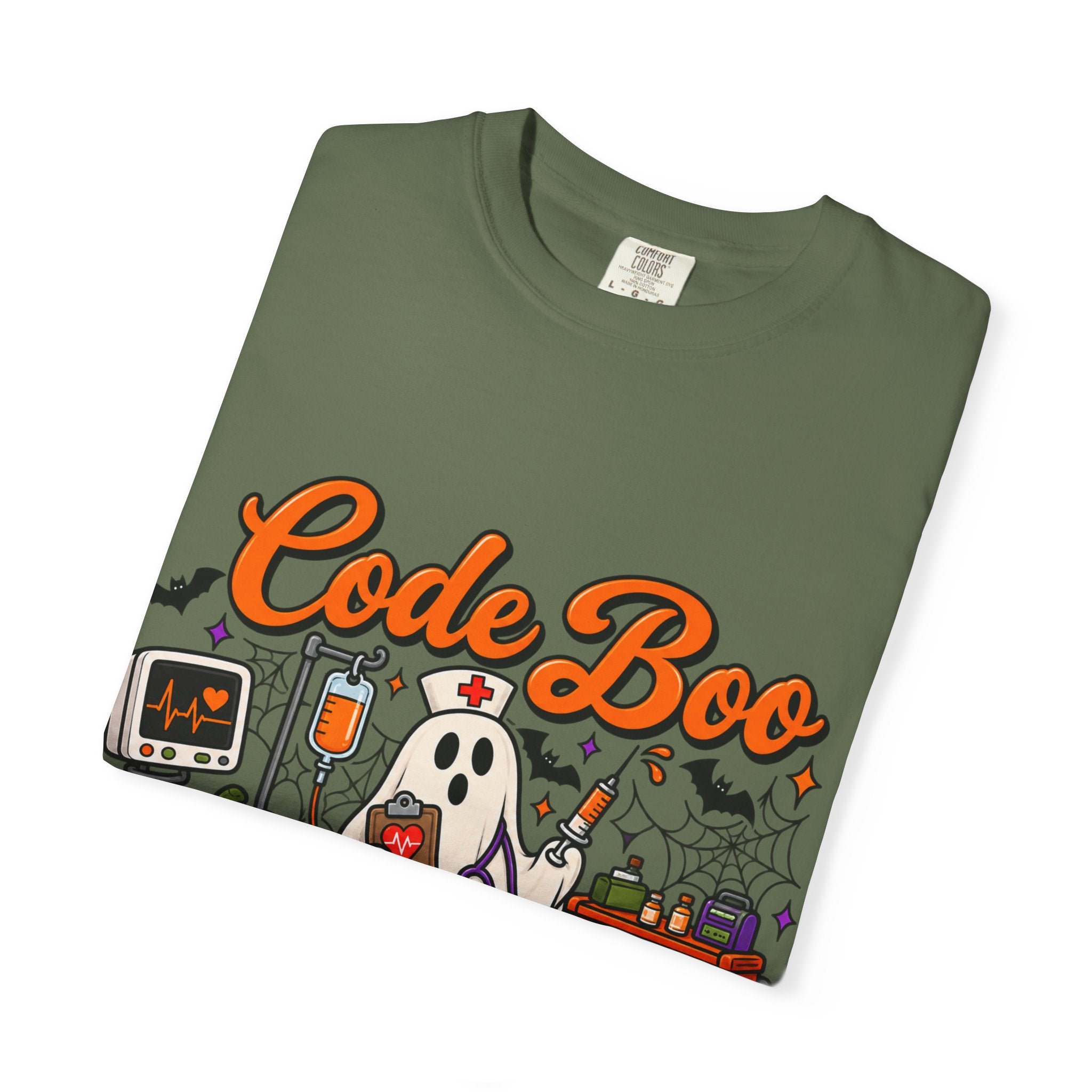 Code Boo in the ER T-Shirt — Halloween Nurse/EMT Medical Tee