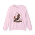 Crewneck Sweatshirt — 'Off to Praise the Lord' Raccoon Christian Graphic