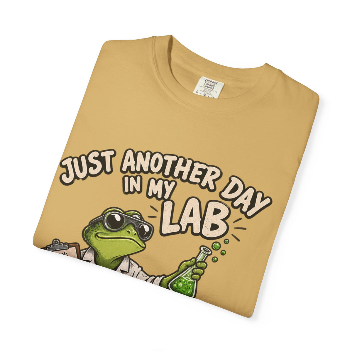 Just Another Day in My Lab Frog T-Shirt — Cute Scientist Amphibian Tee for Lab Lovers