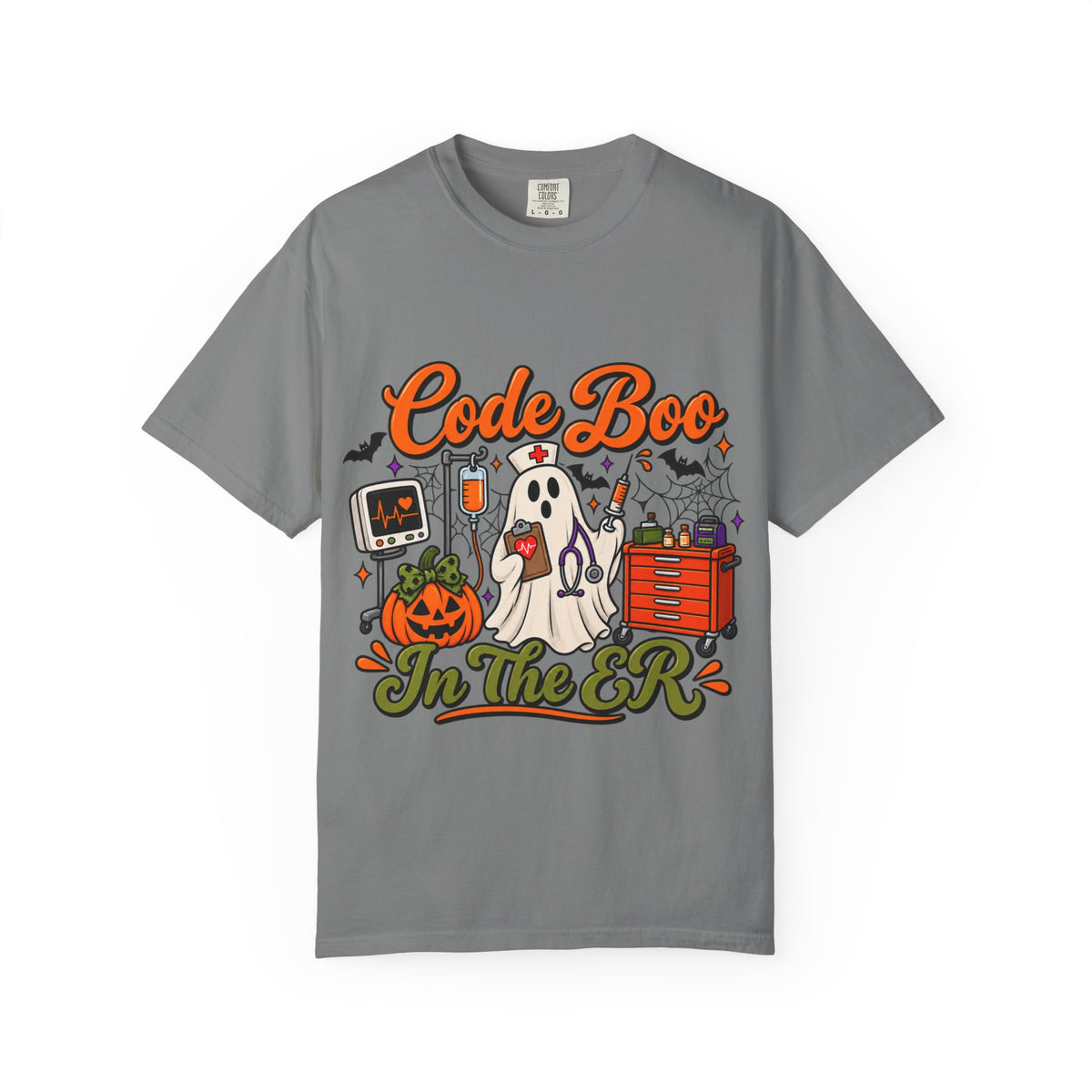 Code Boo in the ER T-Shirt — Halloween Nurse/EMT Medical Tee