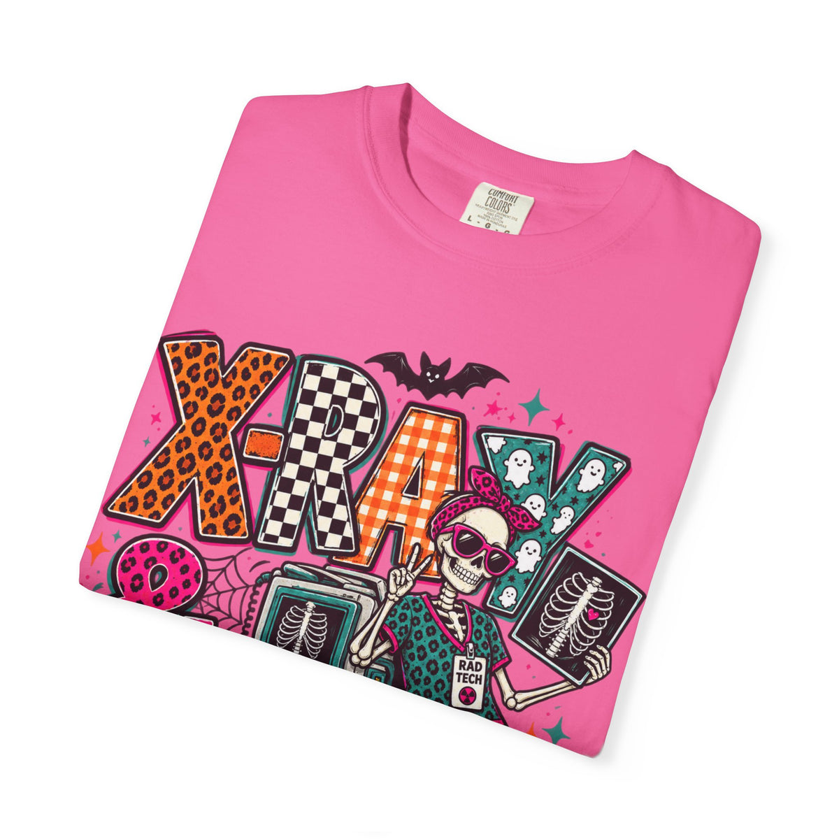 Halloween Floral Witch T-Shirt — "X-Ray & Slay" Graphic Tee