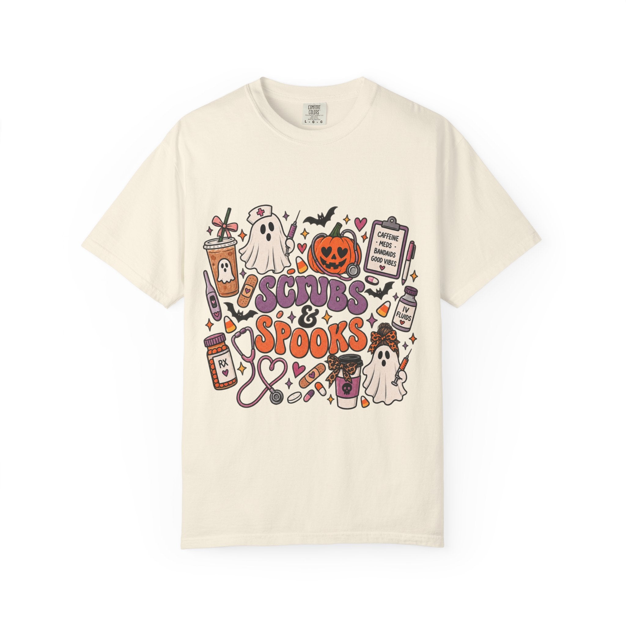 Halloween Sips & Spooks T-Shirt — Cute Coffee Ghosts Pumpkin Graphic Tee