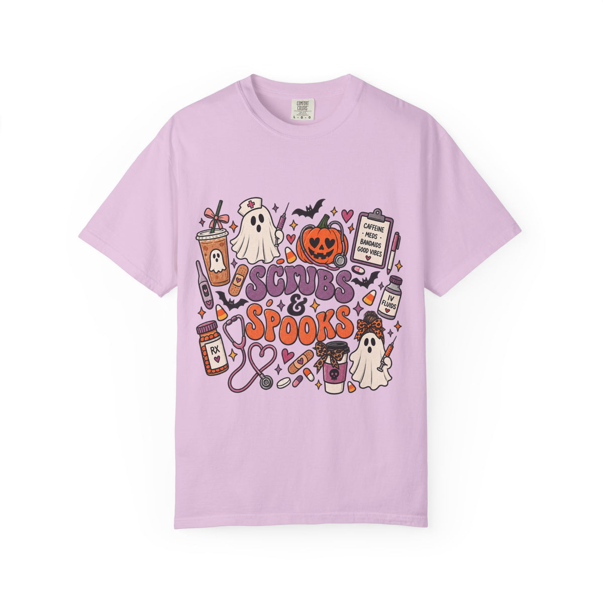 Halloween Sips & Spooks T-Shirt — Cute Coffee Ghosts Pumpkin Graphic Tee
