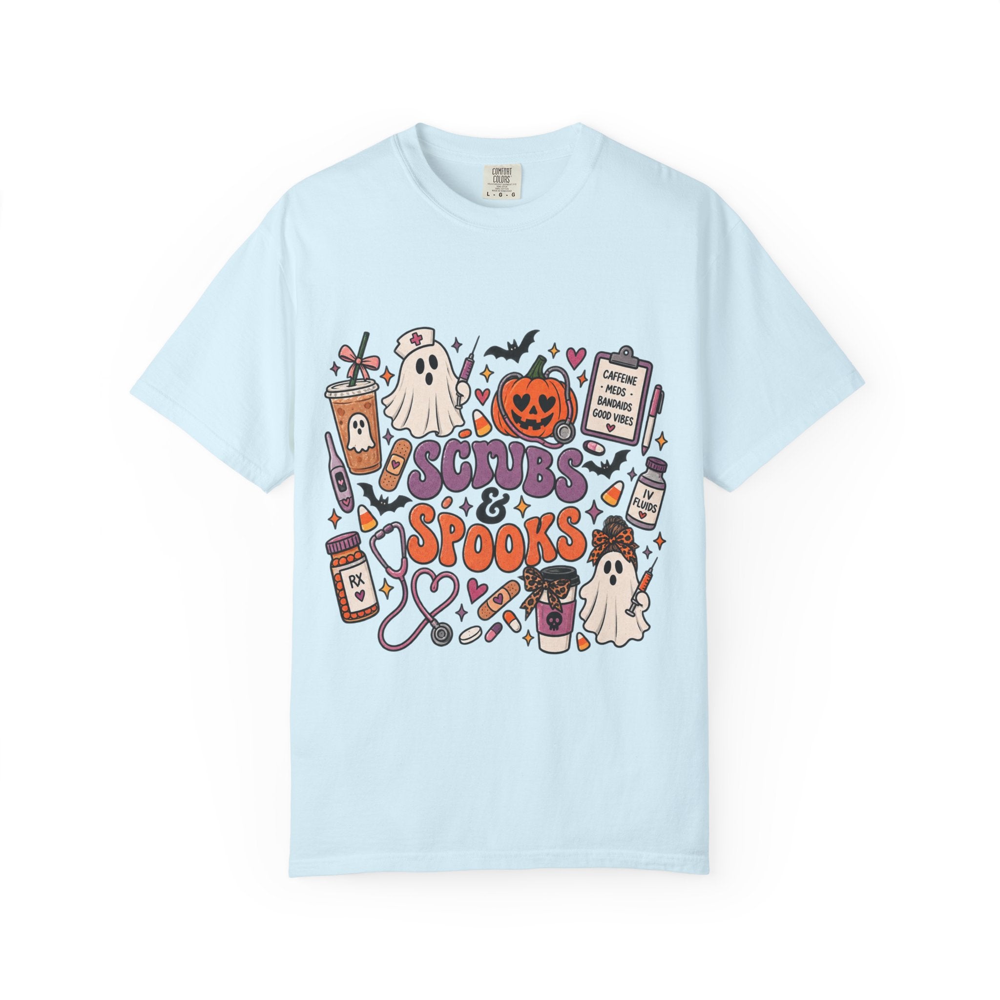 Halloween Sips & Spooks T-Shirt — Cute Coffee Ghosts Pumpkin Graphic Tee
