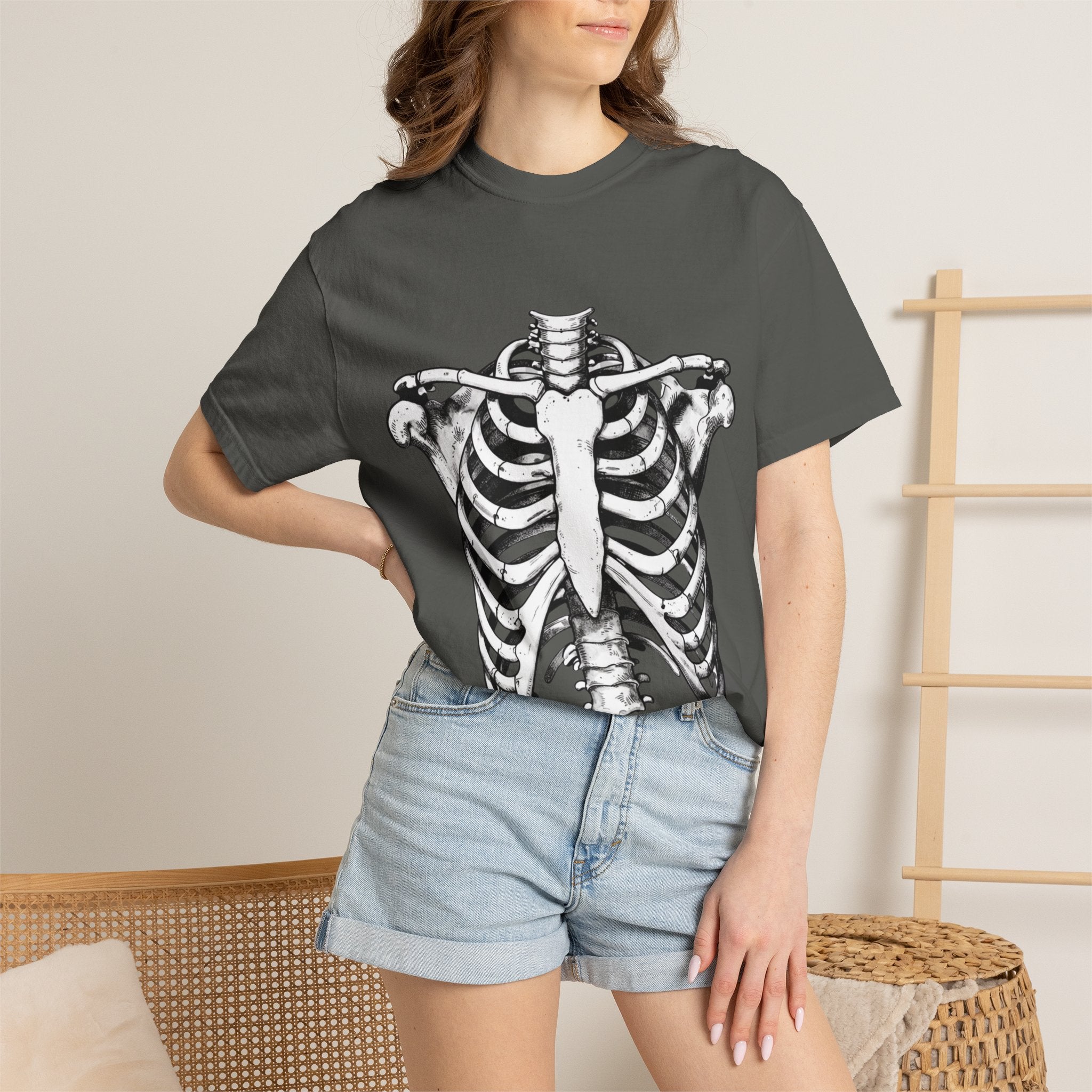 Rib Cage Anatomy T-Shirt — Vintage Skeleton Graphic Tee