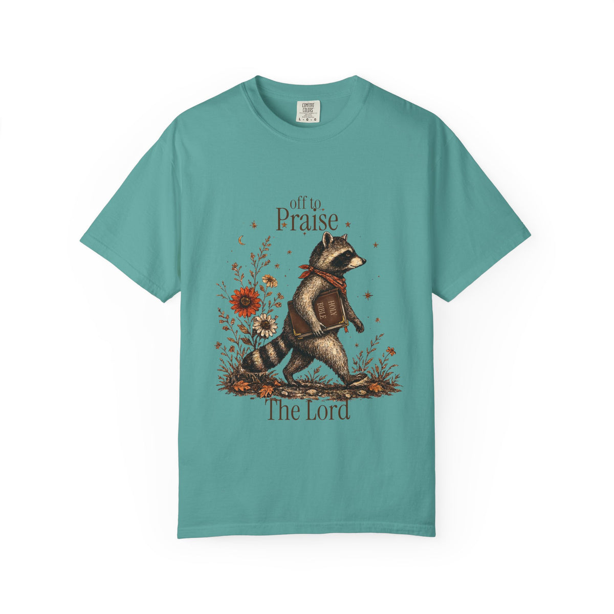 Praise the Lord Raccoon T-Shirt — Faith Graphic Tee