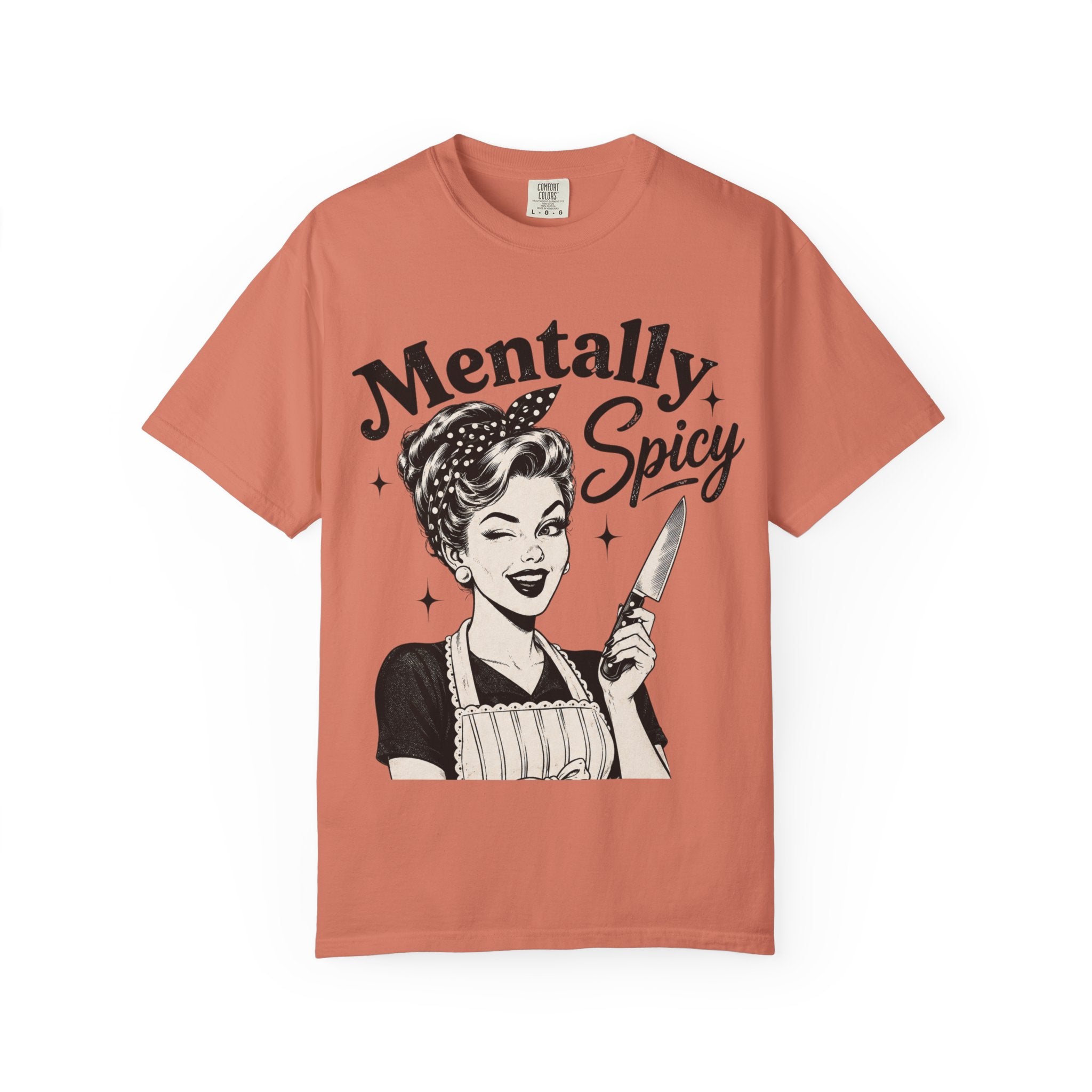 Mentally Spicy T-Shirt — Retro Pinup Chef Graphic Tee