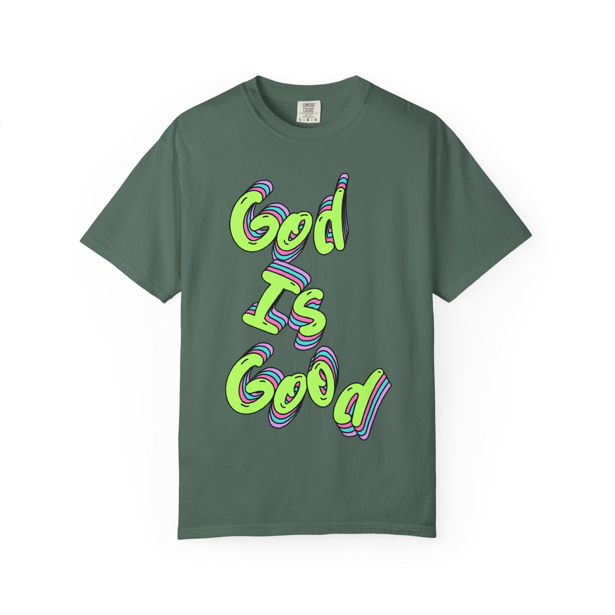 God Is Good Graphic T-Shirt — Neon Faith Tee