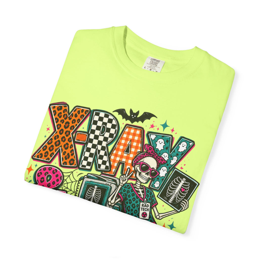 Halloween Floral Witch T-Shirt — "X-Ray & Slay" Graphic Tee