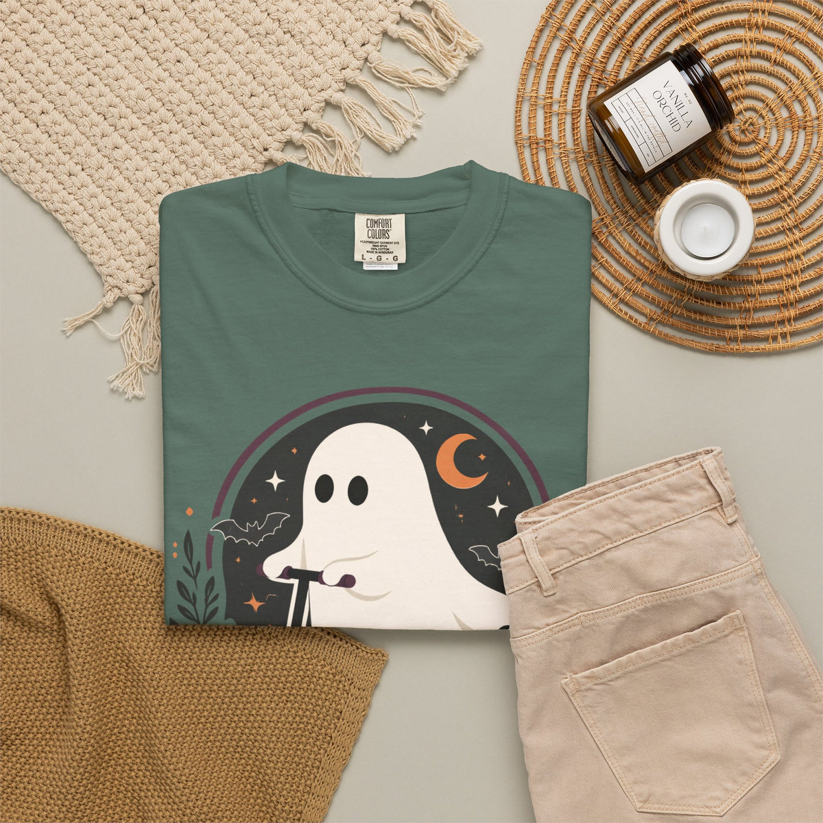 Ghost Scooter T‑Shirt — "Off to Regulate Some Spooky Emotions" Halloween Tee