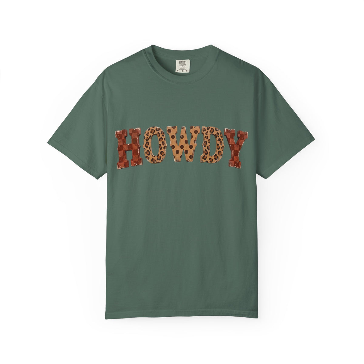 Howdy Leopard Print Tee — Western Graphic Cotton T‑Shirt