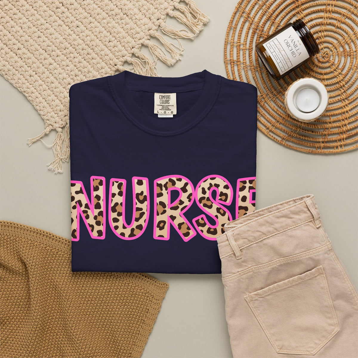 Nurse Leopard Print T-Shirt — Bold Pink Animal Print Nursing Tee