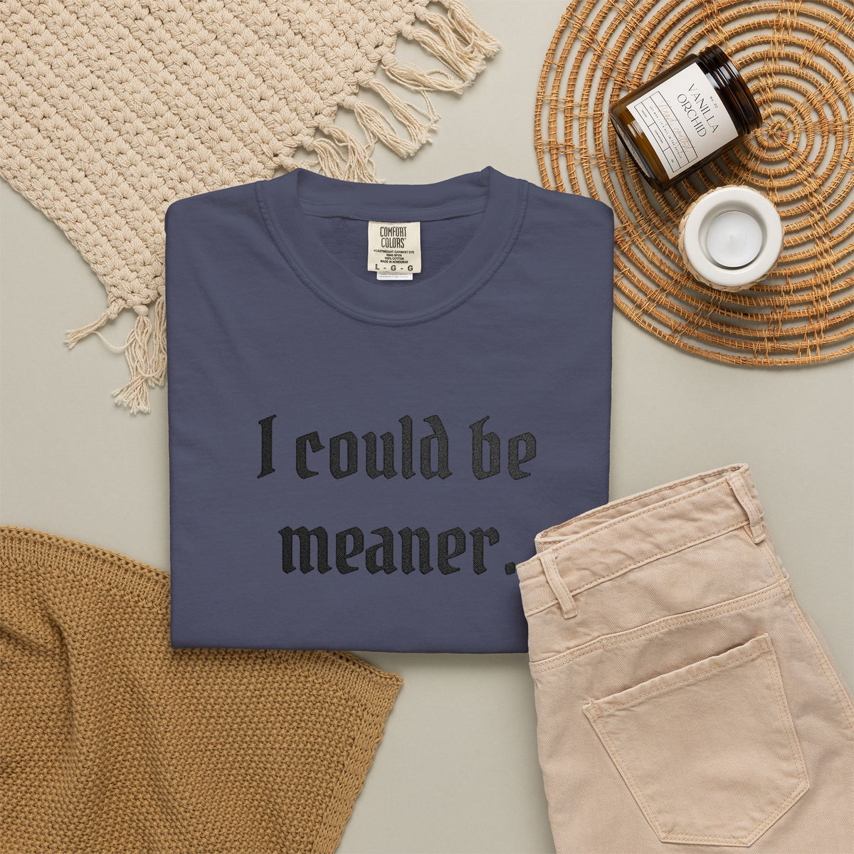 I Could Be Meaner T-Shirt — Funny Goth Quote Tee
