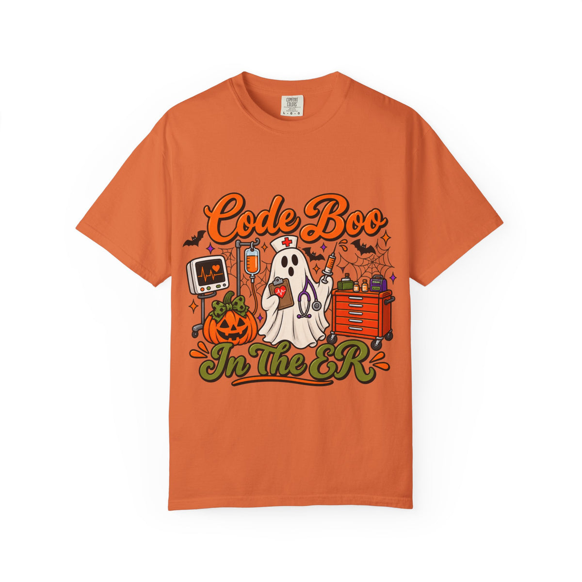 Code Boo in the ER T-Shirt — Halloween Nurse/EMT Medical Tee