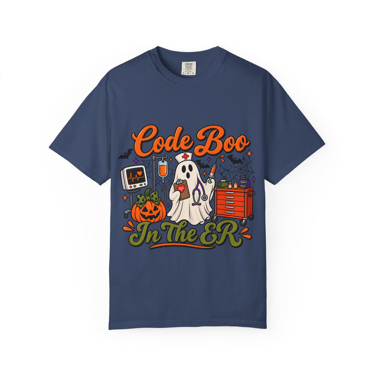 Code Boo in the ER T-Shirt — Halloween Nurse/EMT Medical Tee