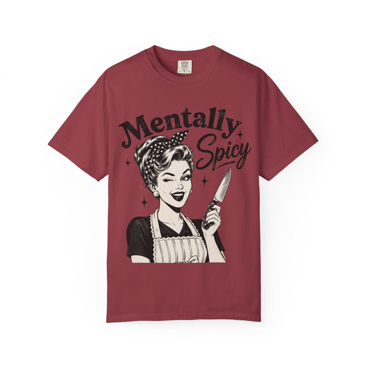 Mentally Spicy T-Shirt — Retro Pinup Chef Graphic Tee