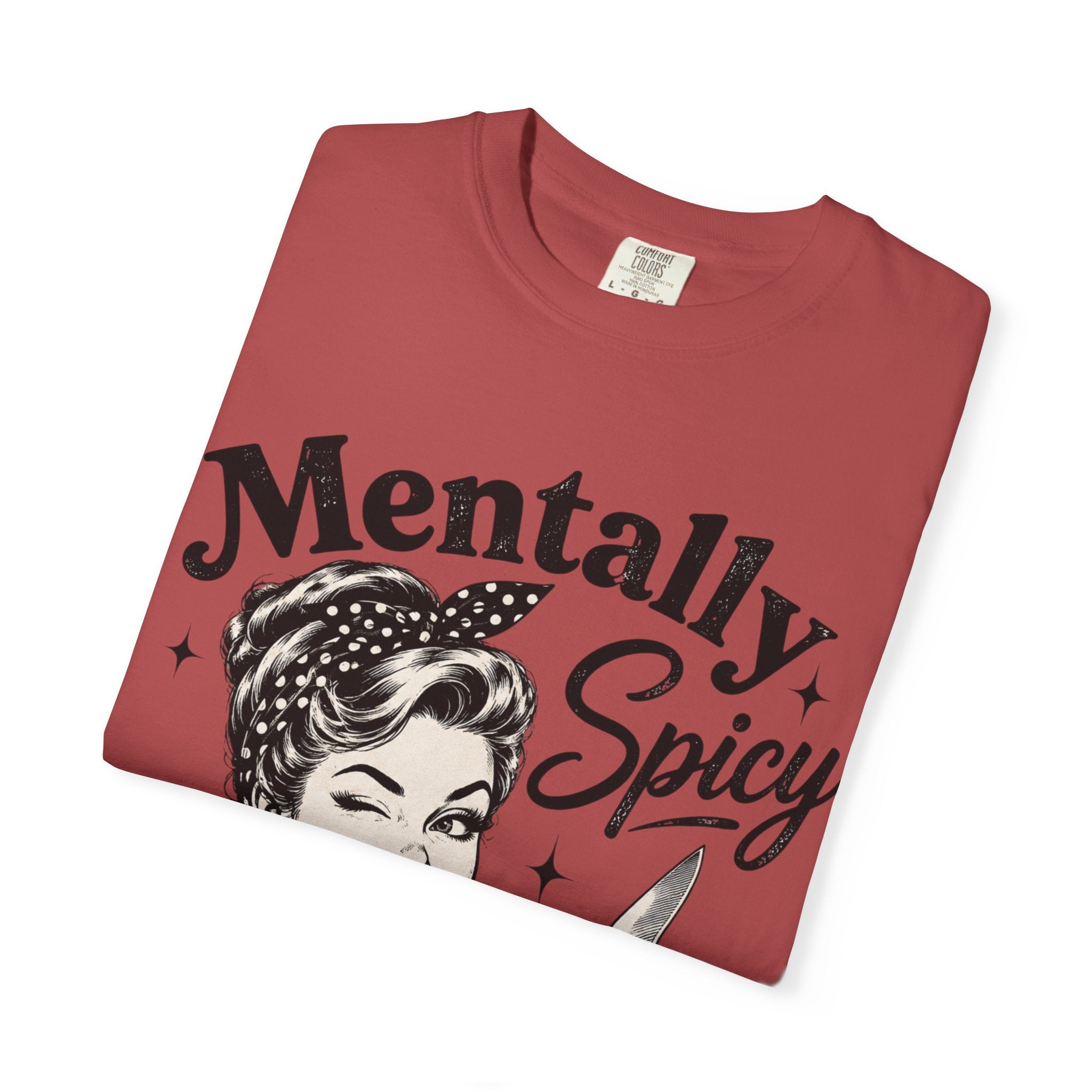 Mentally Spicy T-Shirt — Retro Pinup Chef Graphic Tee