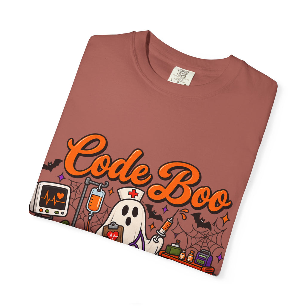 Code Boo in the ER T-Shirt — Halloween Nurse/EMT Medical Tee