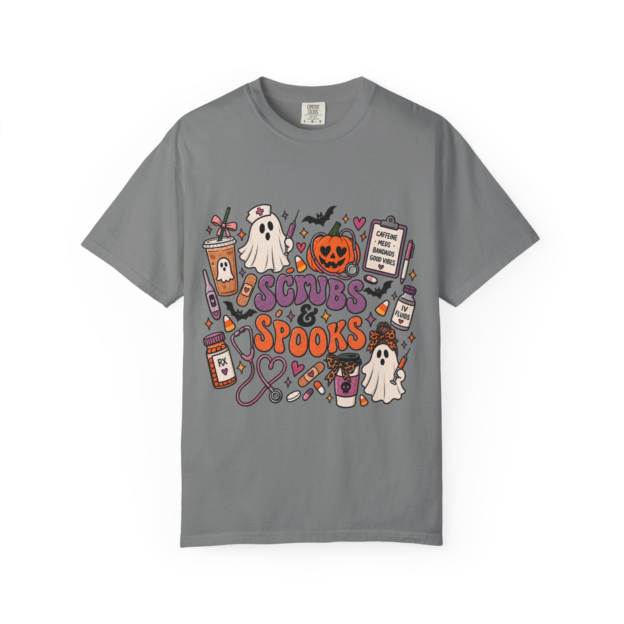 Halloween Sips & Spooks T-Shirt — Cute Coffee Ghosts Pumpkin Graphic Tee