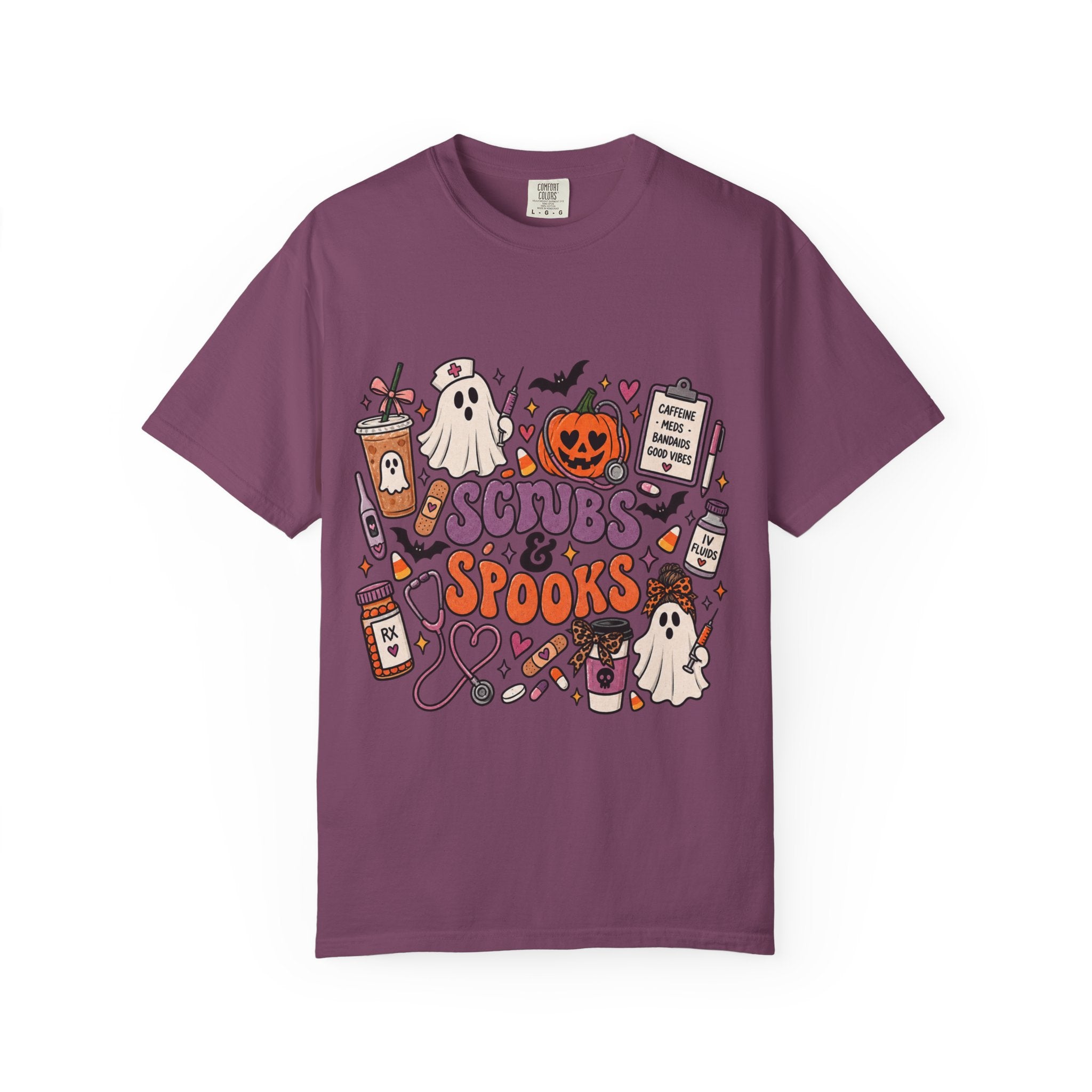 Halloween Sips & Spooks T-Shirt — Cute Coffee Ghosts Pumpkin Graphic Tee