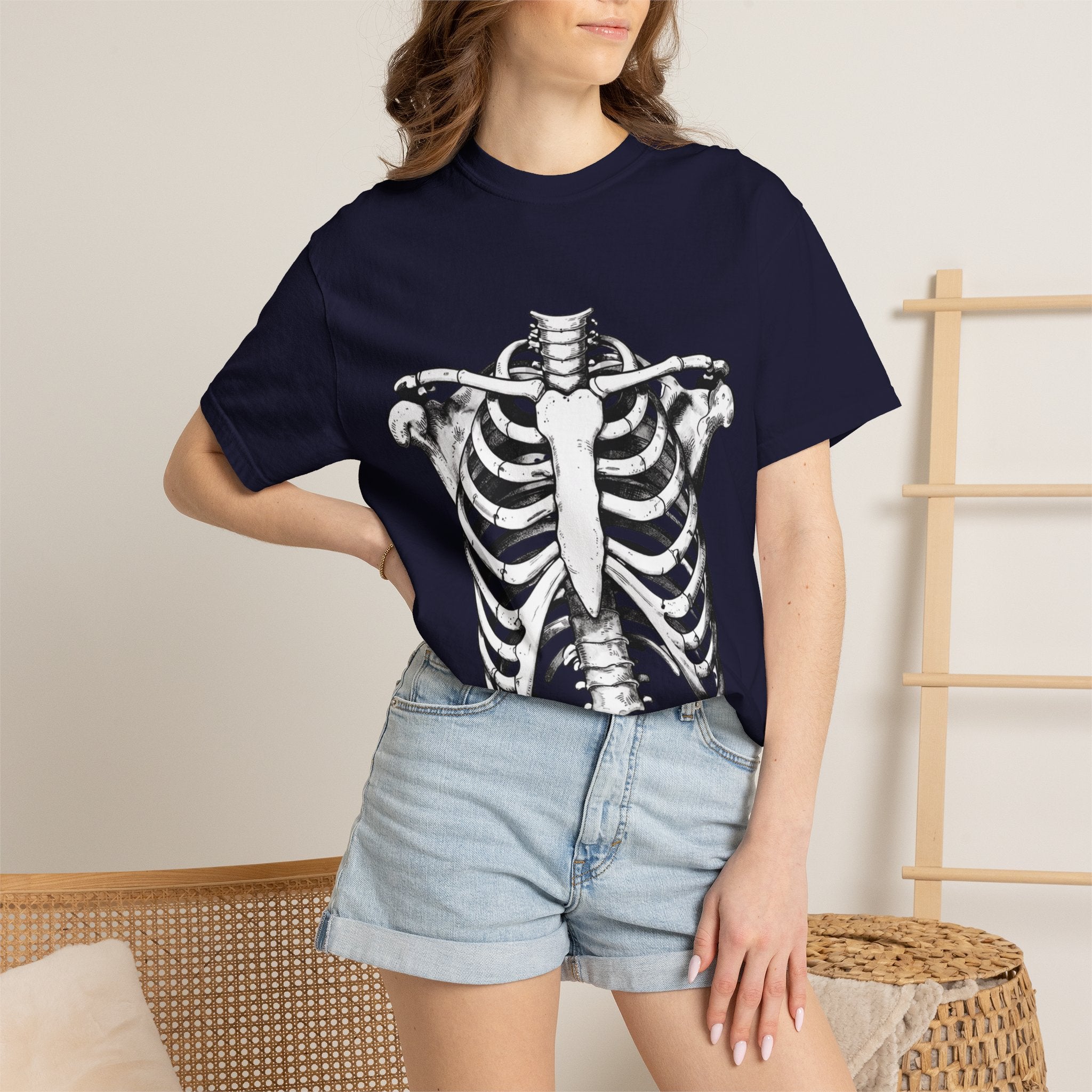 Rib Cage Anatomy T-Shirt — Vintage Skeleton Graphic Tee