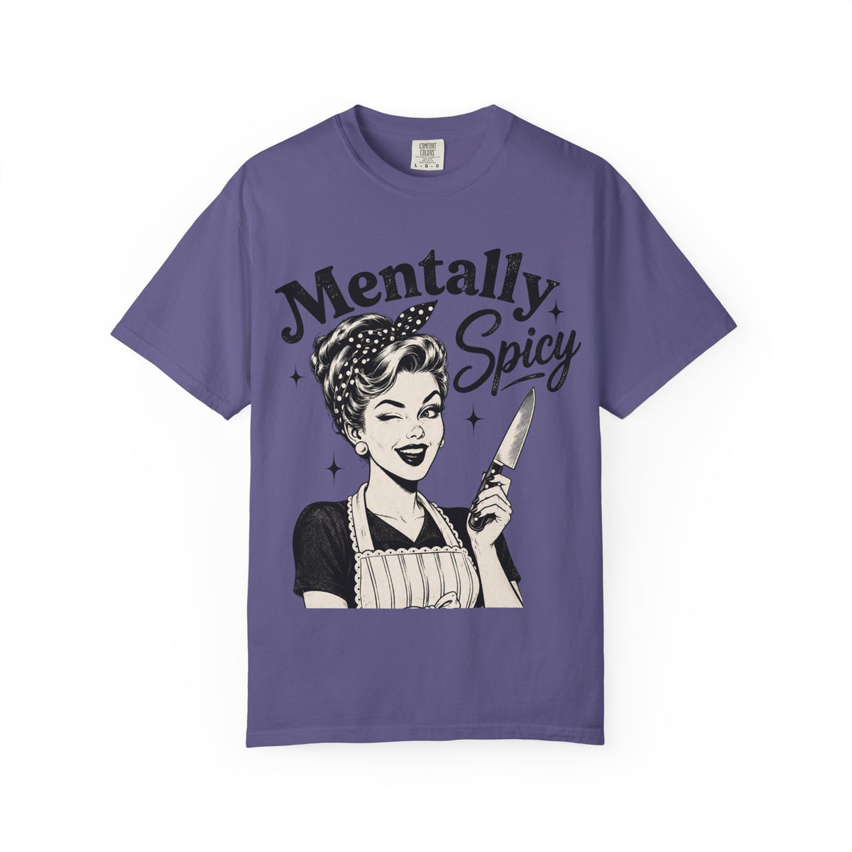 Mentally Spicy T-Shirt — Retro Pinup Chef Graphic Tee