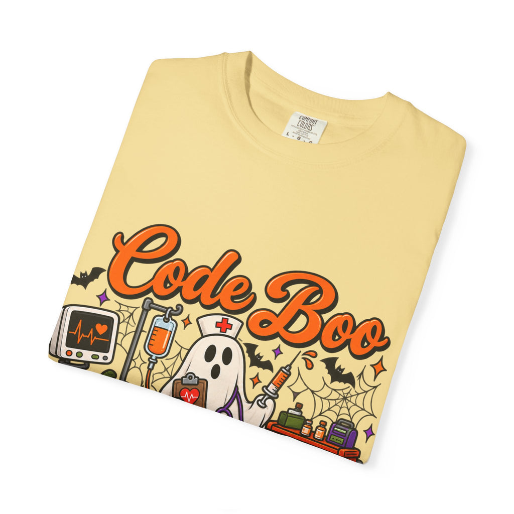 Code Boo in the ER T-Shirt — Halloween Nurse/EMT Medical Tee