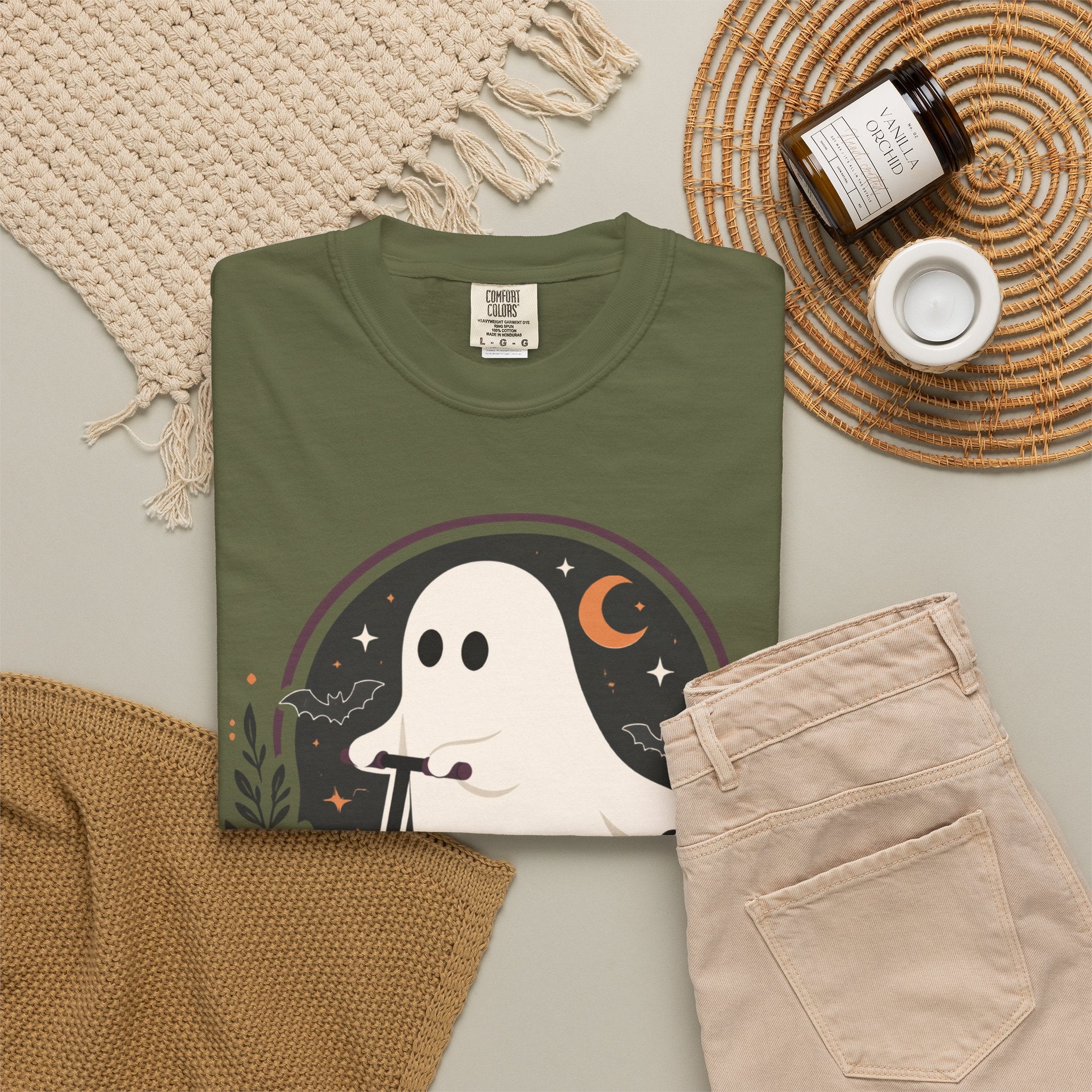 Ghost Scooter T‑Shirt — "Off to Regulate Some Spooky Emotions" Halloween Tee