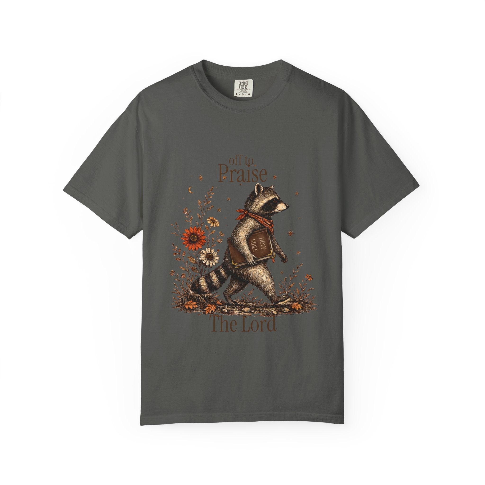 Praise the Lord Raccoon T-Shirt — Faith Graphic Tee