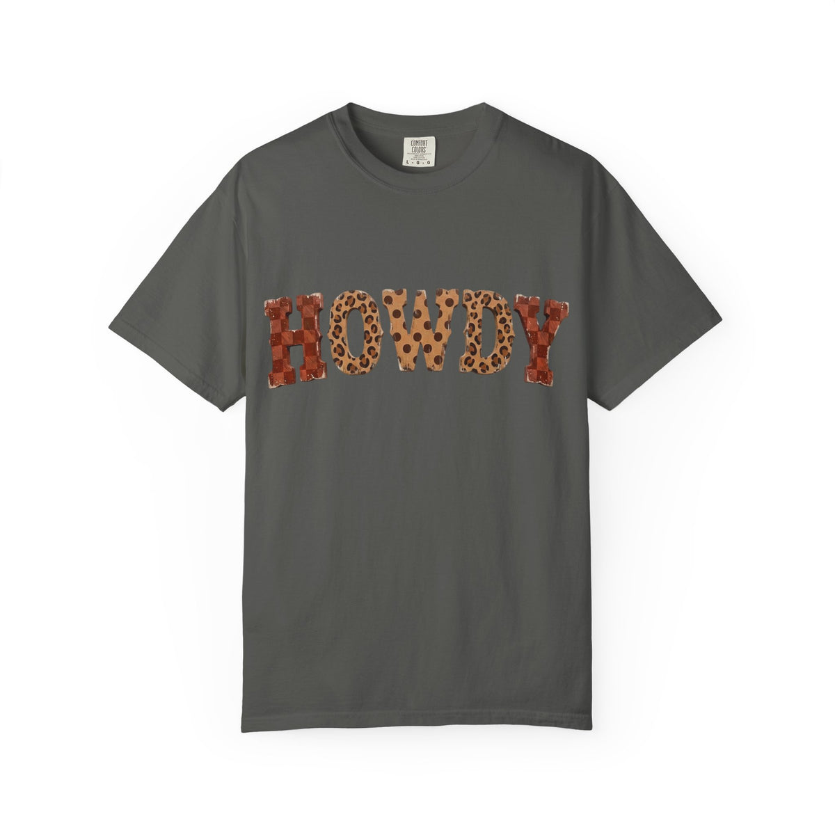 Howdy Leopard Print Tee — Western Graphic Cotton T‑Shirt