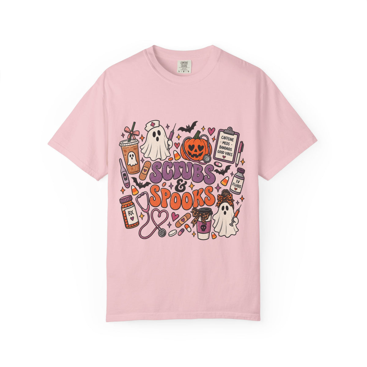 Halloween Sips & Spooks T-Shirt — Cute Coffee Ghosts Pumpkin Graphic Tee
