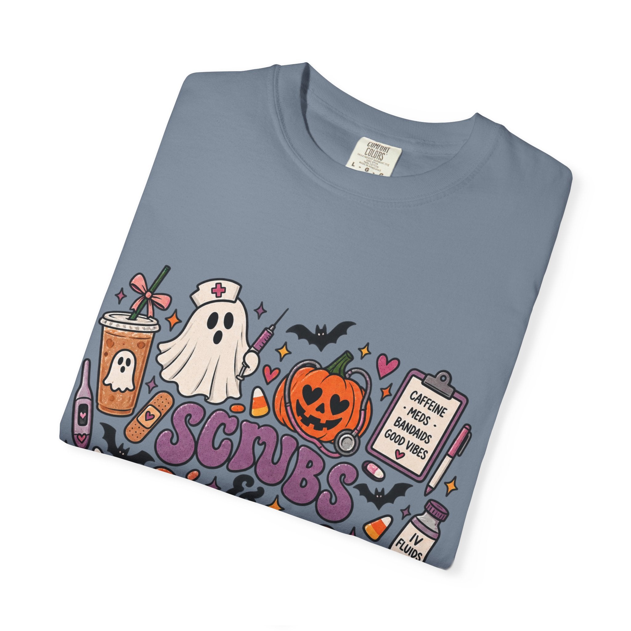 Halloween Sips & Spooks T-Shirt — Cute Coffee Ghosts Pumpkin Graphic Tee