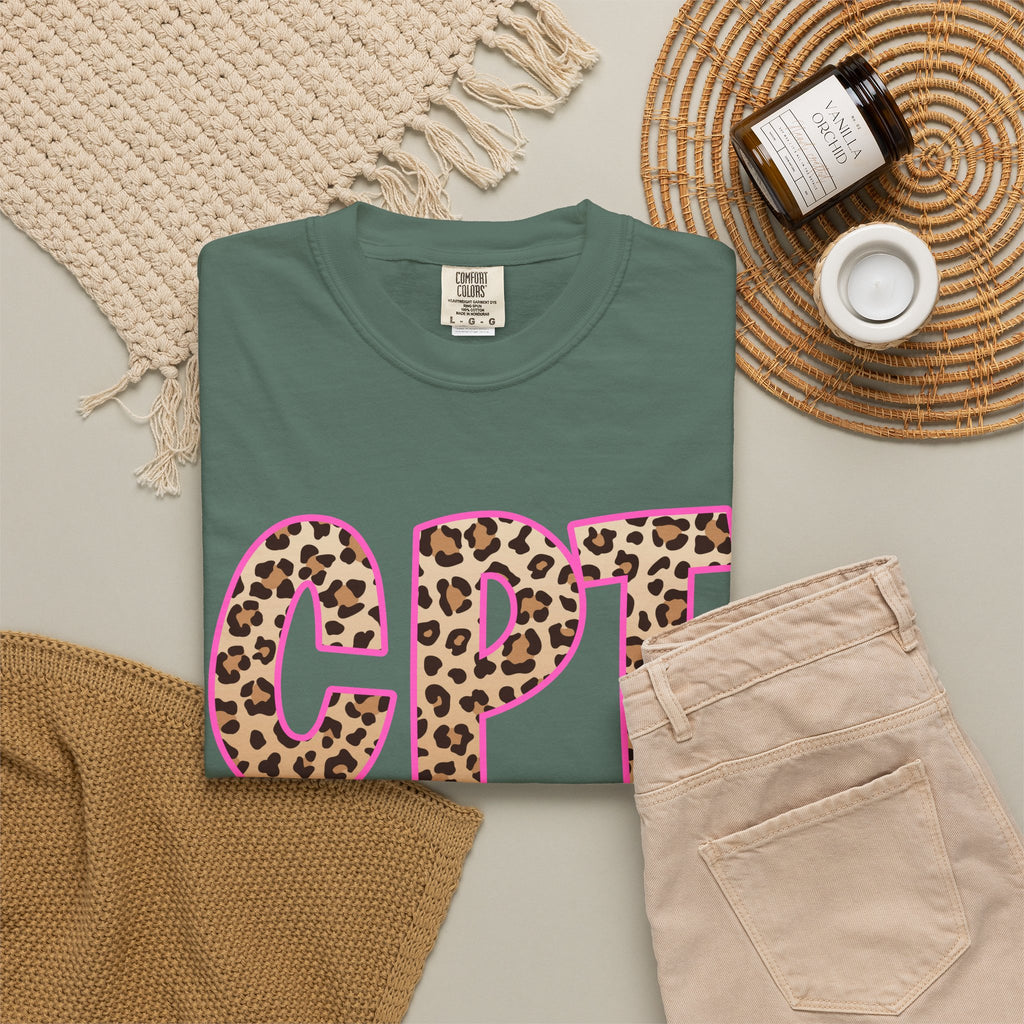 CPT Leopard Print- Phlebotomy T‑Shirt