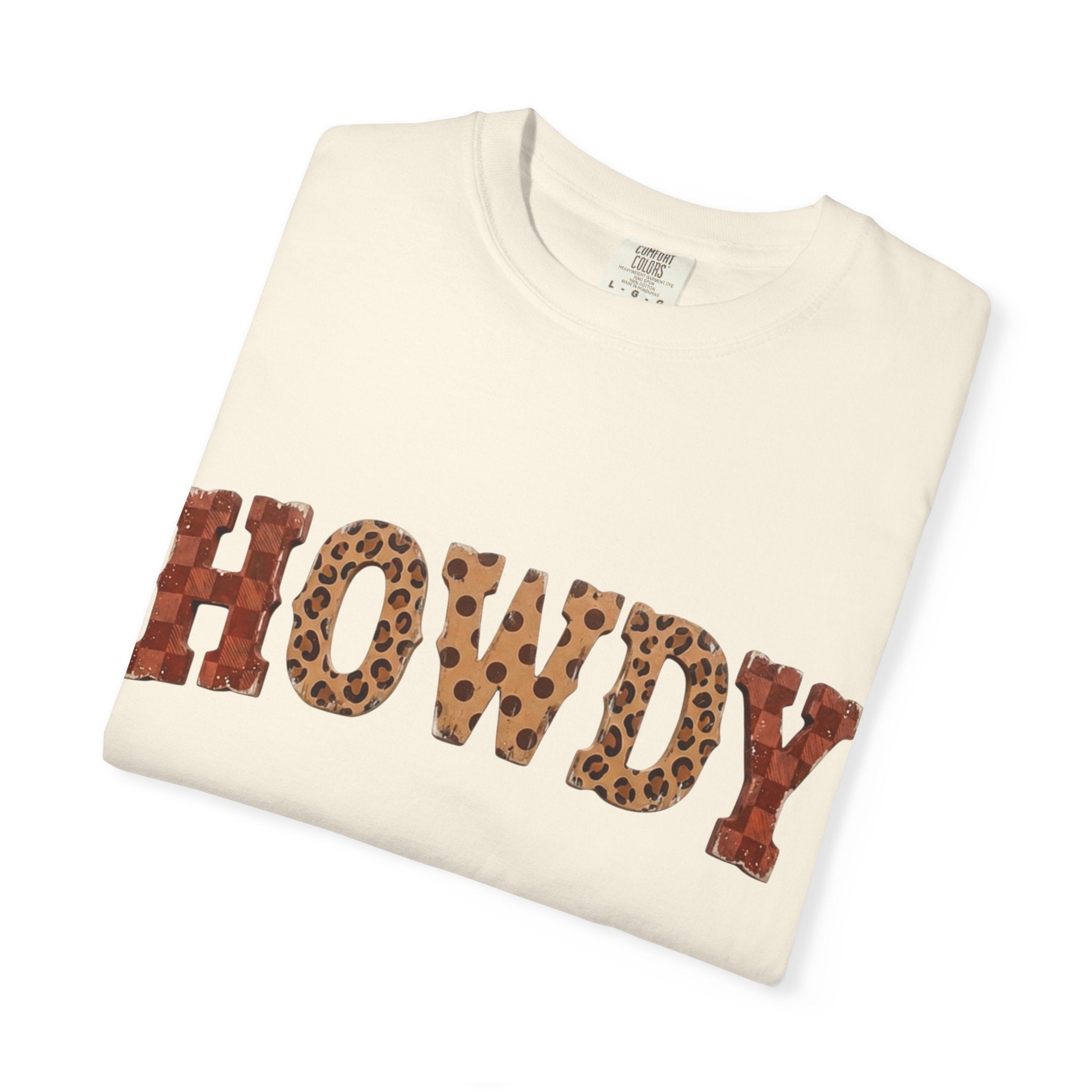 Howdy Leopard Print Tee — Western Graphic Cotton T‑Shirt